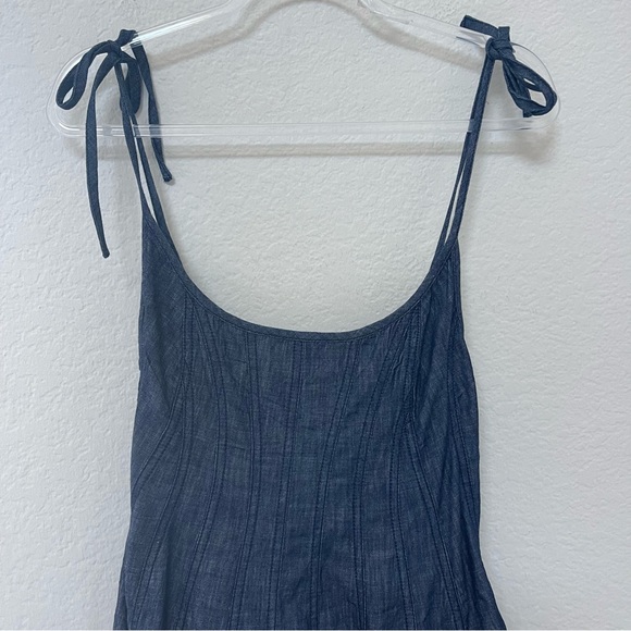 Free People Denim Dreams Midi Dress 70's Blue Size Small - Picture 3 of 6